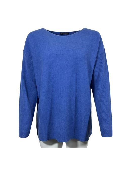 WOMEN'S BLUE BOAT NECK SWEATER ESSENTIEL STUDIO | LMD033AZZURRO